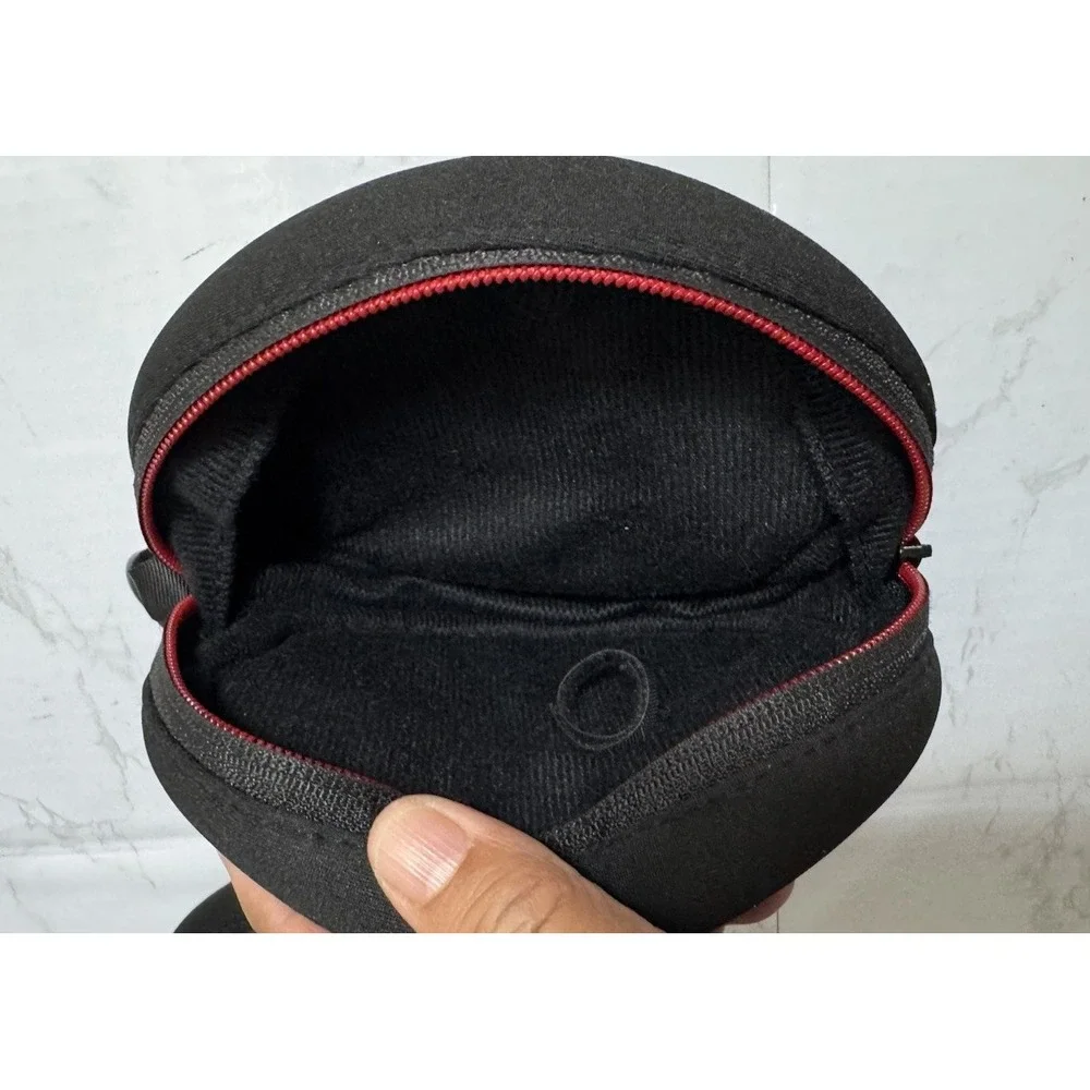 2*BEATS BY DR. DRE‎ SOLO AUTHENTIC BLACK RED SOFT EARBUD HEADPHONES CARRYINGCASE